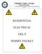 RESIDENTIAL ELECTRICAL ONLY PERMIT PACKET