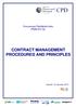 Procurement Guidance Note PGN 01/12 CONTRACT MANAGEMENT PROCEDURES AND PRINCIPLES