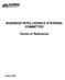 BUSINESS INTELLIGENCE STEERING COMMITTEE. Terms of Reference