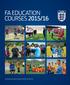 FA EDUCATION COURSES 2015/16