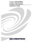 Crestron AV3 & PRO3 3-Series Control Systems Operations Guide