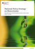 National Policy Strategy on Bioeconomy