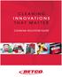 CLEANING INNOVATIONS THAT MATTER CLEANING SOLUTIONS GUIDE