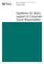 Guidelines for Sida s support to Corporate Social Responsibility