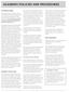 ACADEMIC POLICIES AND PROCEDURES