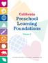 Preschool Learning Foundations