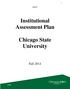 Institutional Assessment Plan. Chicago State University