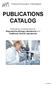 PUBLICATIONS CATALOG
