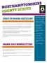Northamptonshire County Scouts Newsletter January 2014 IN THIS ISSUE