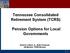 Tennessee Consolidated Retirement System (TCRS) Pension Options for Local Governments