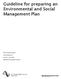 Guideline for preparing an Environmental and Social Management Plan
