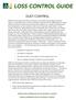 LOSS CONTROL GUIDE DUST CONTROL