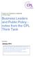 Business Leaders and Public Policy - notes from the CPL Think Tank