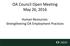 OA Council Open Meeting May 26, 2016. Human Resources: Strengthening OA Employment Practices