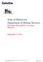 State of Minnesota Department of Human Services Encounter Data Quality Assurance Protocol