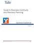Guide to Business Continuity and Recovery Planning