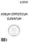 FORUM STATISTICUM SLOVACUM