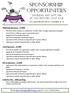 Sponsorship Opportunities