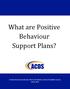 What are Positive Behaviour Support Plans?