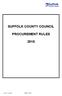 SUFFOLK COUNTY COUNCIL PROCUREMENT RULES. Version 2 Jan 2016. Page 1 of 19