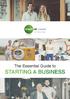 Loans Mentoring Support. The Essential Guide to STARTING A BUSINESS