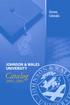 JOHNSON & WALES UNIVERSITY. Catalog. Denver, Colorado