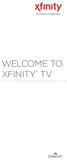 WELCOME TO XFINITY TV