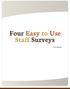 Four Easy to Use Staff Surveys. - Jim Baker