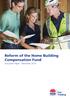 Reform of the Home Building Compensation Fund