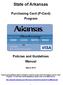 State of Arkansas. Purchasing Card (P-Card) Program. Policies and Guidelines Manual. March 2012