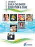 Diploma of YOUR GUIDE TO THE EARLY CHILDHOOD EDUCATION & CARE