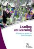 Leading on Learning. A hands-on guide for line managers