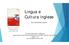 Lingua e Cultura inglese