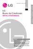 LG Room Air Conditioner INSTALLATION MANUAL