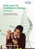 AQA Level 1/2 Certificate in Biology