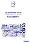 The business value case for data management - a study. Roundtable