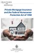 Private Mortgage Insurance and the Federal Homeowner Protection Act of 1998