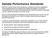 Sample Performance Standards
