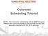 Convener Scheduling Tutorial