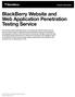 BlackBerry Website and Web Application Penetration Testing Service