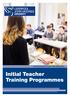 Initial Teacher Training Programmes