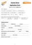 Courier Driver. Application Form