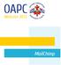 OAPC. Website 2013. MailChimp