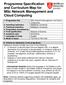 Programme Specification and Curriculum Map for MSc Network Management and Cloud Computing