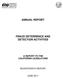 ANNUAL REPORT FRAUD DETERRENCE AND DETECTION ACTIVITIES