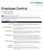Employee Central. Employee Central Core HR. HR Transactions. Specification Sheet. Key capabilities and descriptions:
