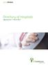 Directory of Hospitals. Effective from 1 st March 2012