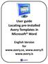 User guide Locating pre-installed Avery Templates in Microsoft Word. English Version for www.avery.se, www.avery.fi www.avery.is