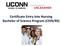 Certificate Entry Into Nursing Bachelor of Science Program (CEIN/BS) The University of Connecticut School of Nursing