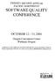 SOFTWARE QUALITY CONFERENCE